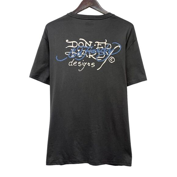 Ed Hardy NEW Men's Size XXL Crewneck Steel Gray S/S T-Shirt Eagle Skull Cotton - Picture 2 of 8